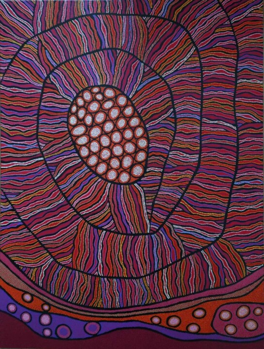 Aboriginal style dot Pittura, 39,4x29,9 in