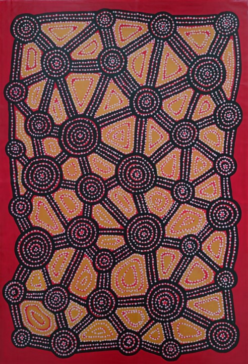 Aboriginal 01 绘画, 57.1x39.4 in