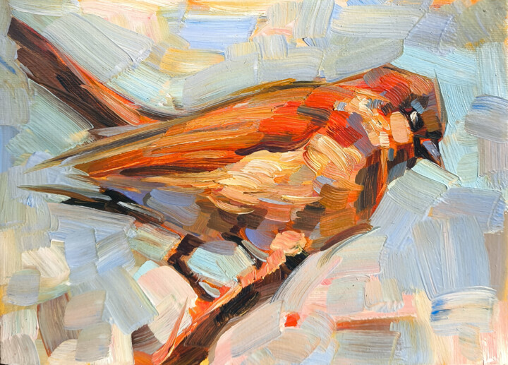 Little Sparrow 绘画, 5.9x7.9 in