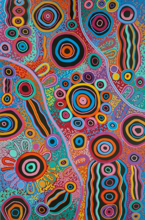 Aboriginal 03 Pittura, 46,5x30,7 in