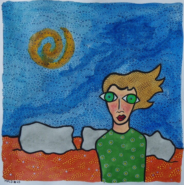 绘画,  9.8x9.8 in 