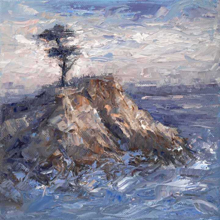 Lone Cypress Monterey Pittura, 7,9x7,9 in