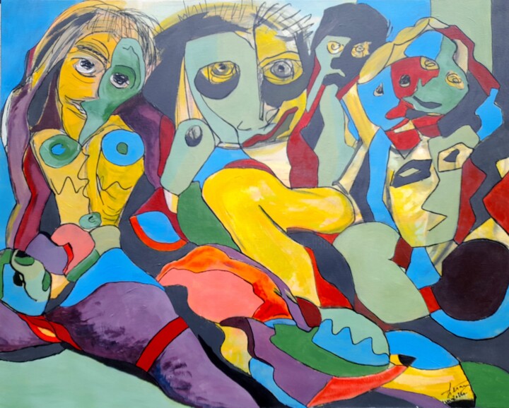 IMAGINE N° 29 NAISSANCE 绘画, 31.5x39.4 in