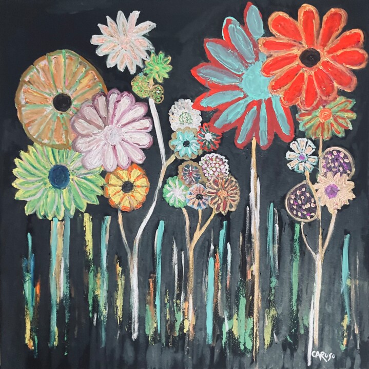 Unit #1725 “Blooming Bouquets” 绘画, 36x36 in