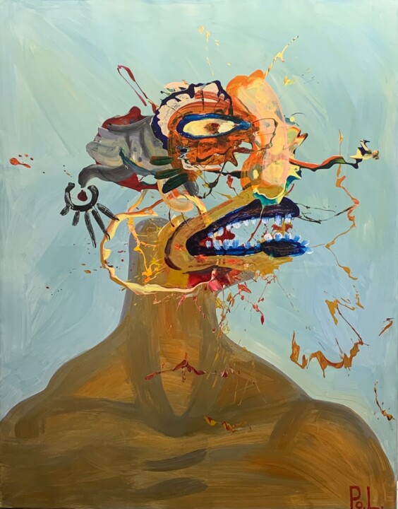 Face. Hello, Ophelia. 绘画, 44.2x35.4 in