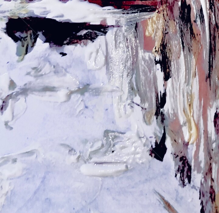 Painting titled "Cold and Snowy Nigh…" by Nicole Cecil B, Original Artwork, Acrylic