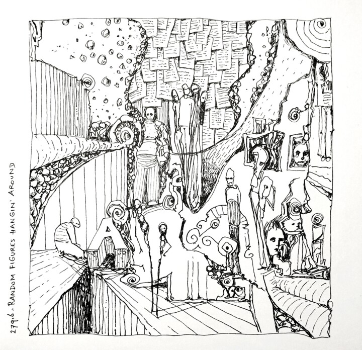 Tekening,  5,9x5,9 in 
