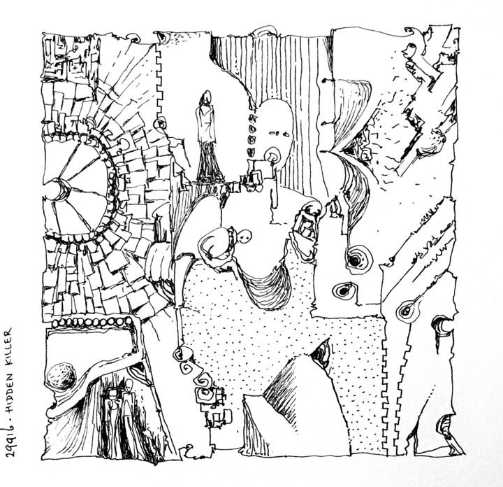 Hidden killer Σχέδιο, 5,9x5,9 in
