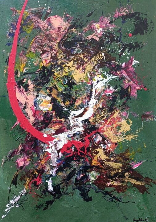 La vita di una rosa 绘画, 27.6x19.7 in