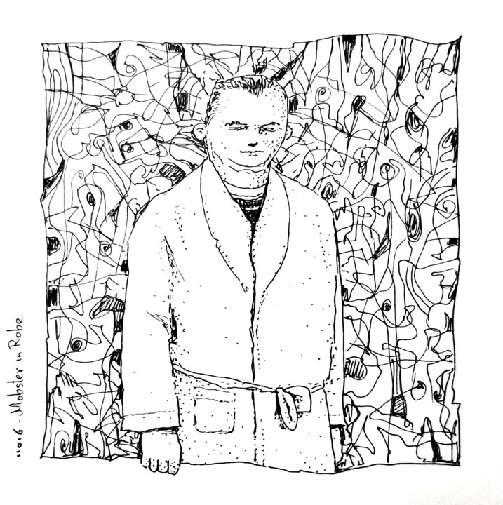 Mobster in robe Resim, 5,9x5,9 in