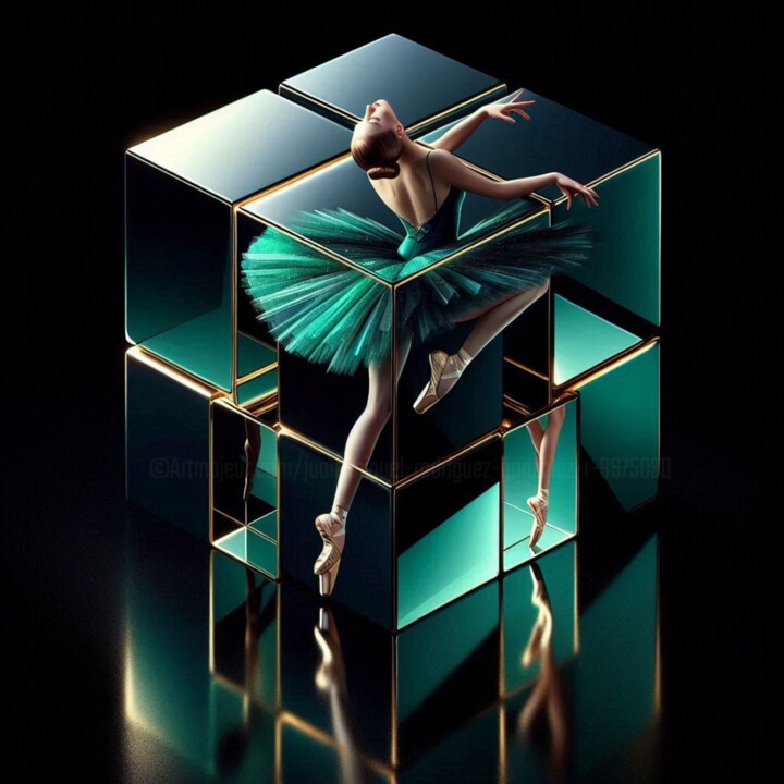 Bailarina cubo geométrico 10 数字艺术