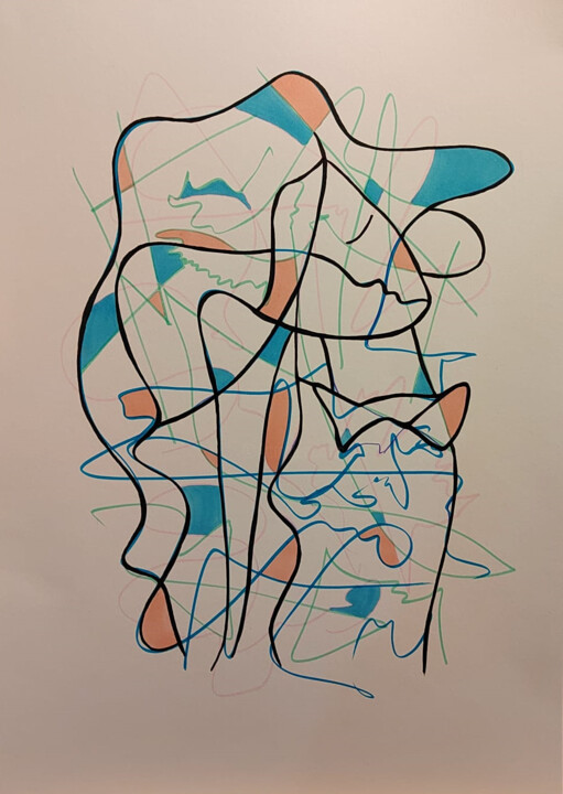 Il peso leggero dei sogni 绘画, 18.9x13 in