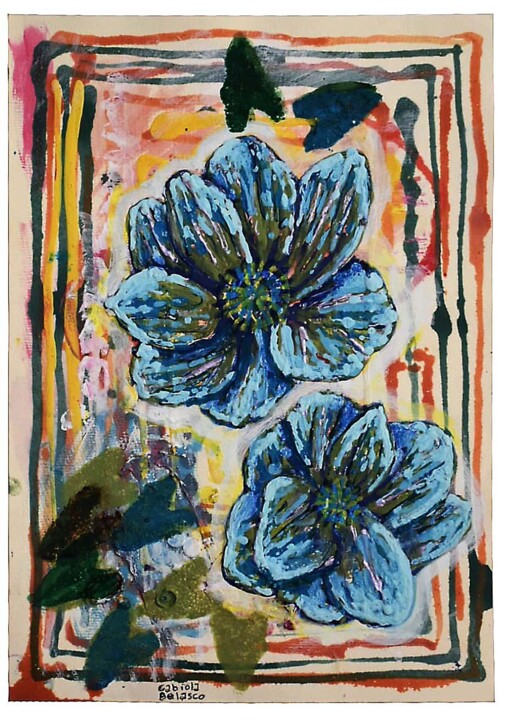 Flowers 009 绘画, 16.5x11.7 in