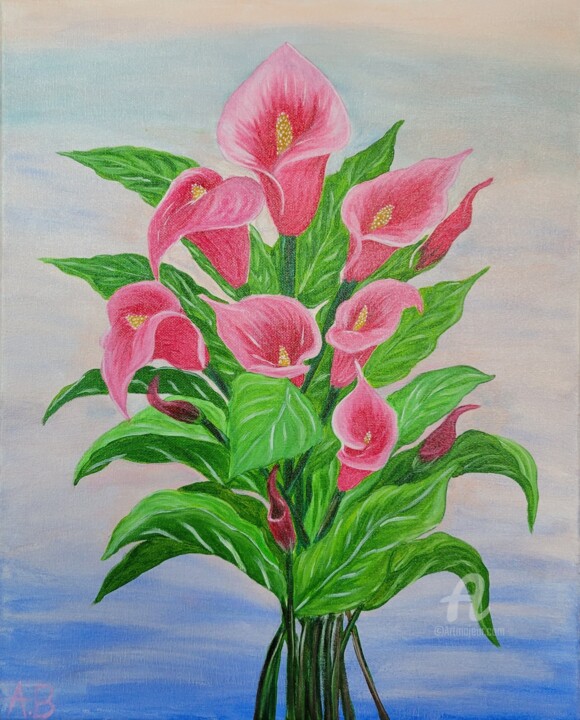 Tulips 绘画, 20x16 in