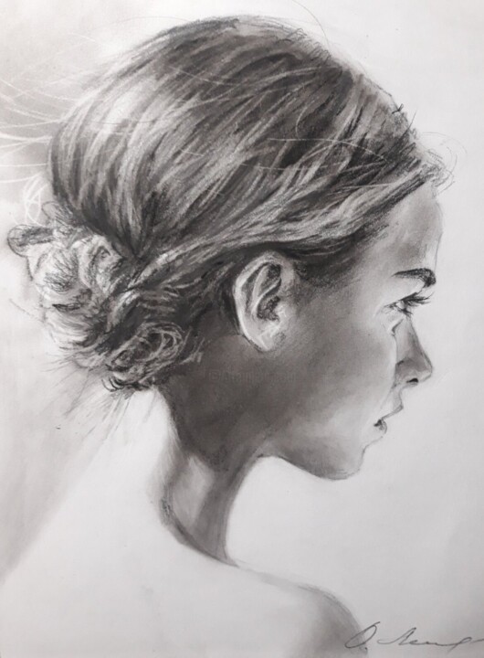 Девочка в профиль Disegno, 11,7x8,3 in