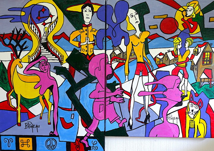 D296P30 Agir c’est faire et laisser faire 绘画, 36.2x51.2 in