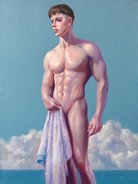 AFTER BATHING 绘画, 15.8x11.8 in