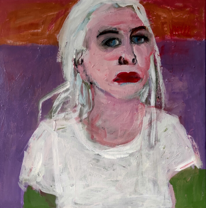 Portrait mit weißen Haaren II 绘画, 19.7x19.7 in