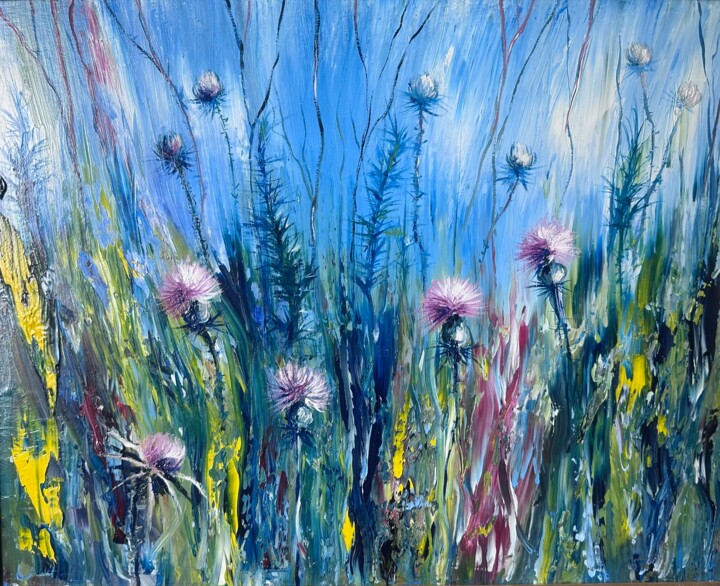 The thistle 绘画, 15.8x19.7 in