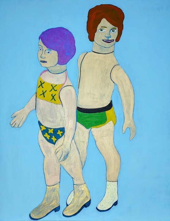 Couple à Budva 绘画, 39.4x31.5 in