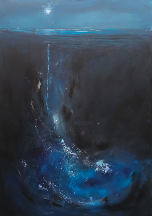 绘画 标题为“The invisible Prese…” 由Sophia Kühn, 原创艺术品, 丙烯 安装在木质担架架上