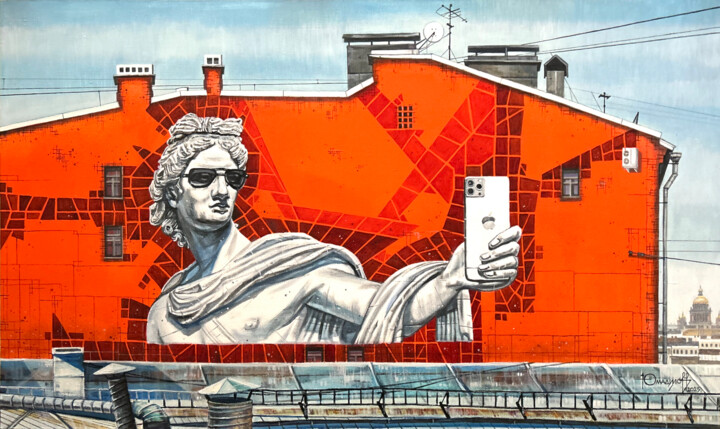 Graffiti.Apollo Belvedere 绘画, 23.6x39.4 in