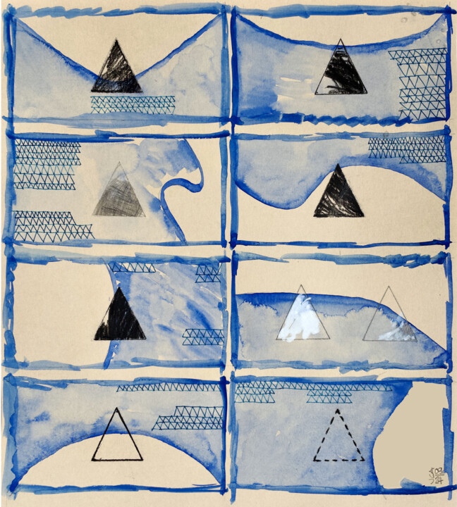 Série Dominos. Marées 图画, 13x11.8 in