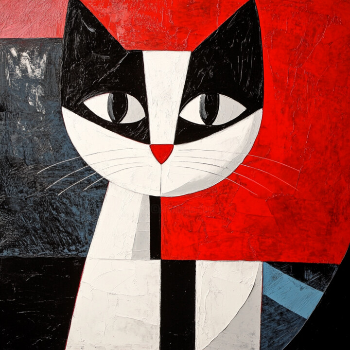 The cat's square 数字艺术