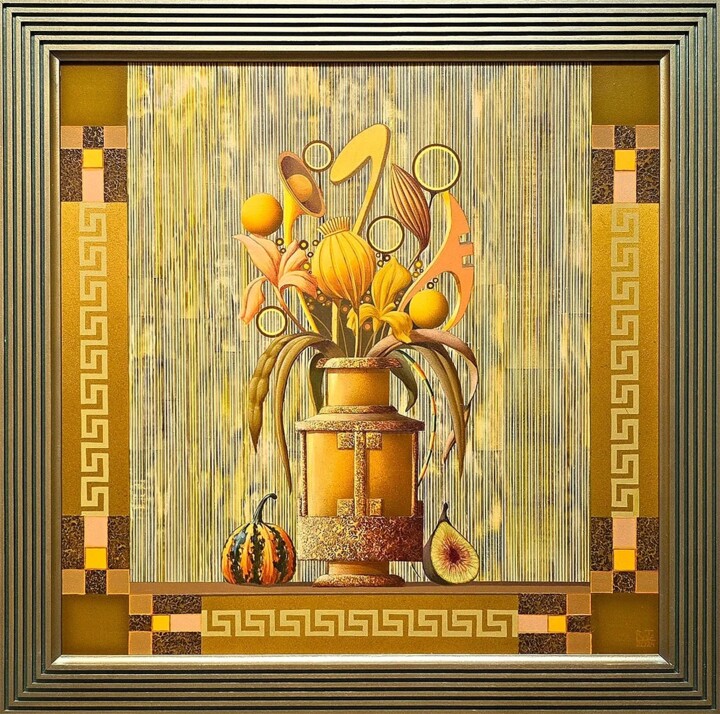 Vase with Autumn Flowers Pintura, 35,4x35,4 in