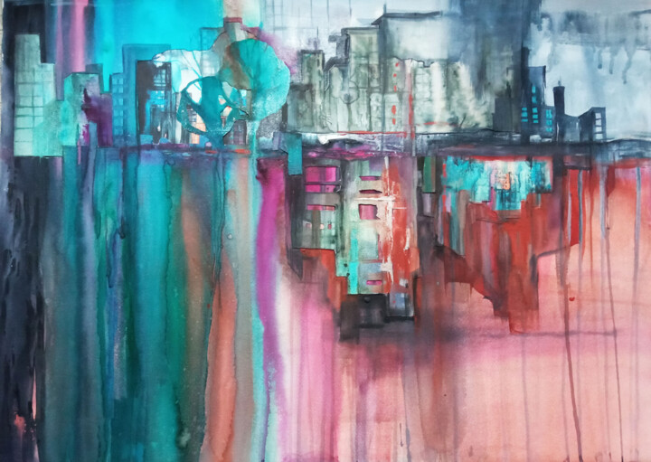Трансформация города Pittura, 22,1x29,9 in