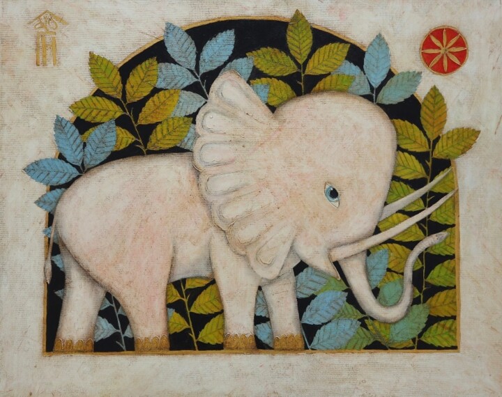 Elephant 绘画, 31.5x39.4 in
