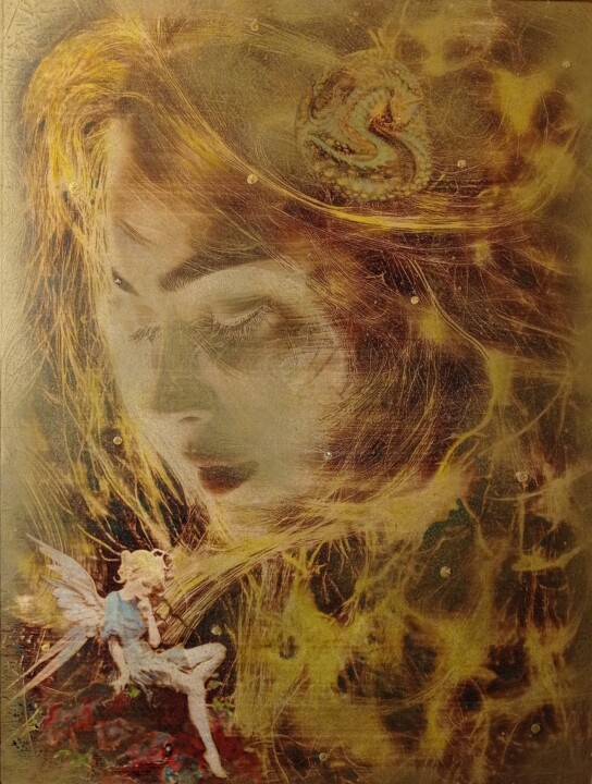 Сны . Там ,где нет время.. /Dreams . Where there is no time. Schilderij, 25,6x19,7 in