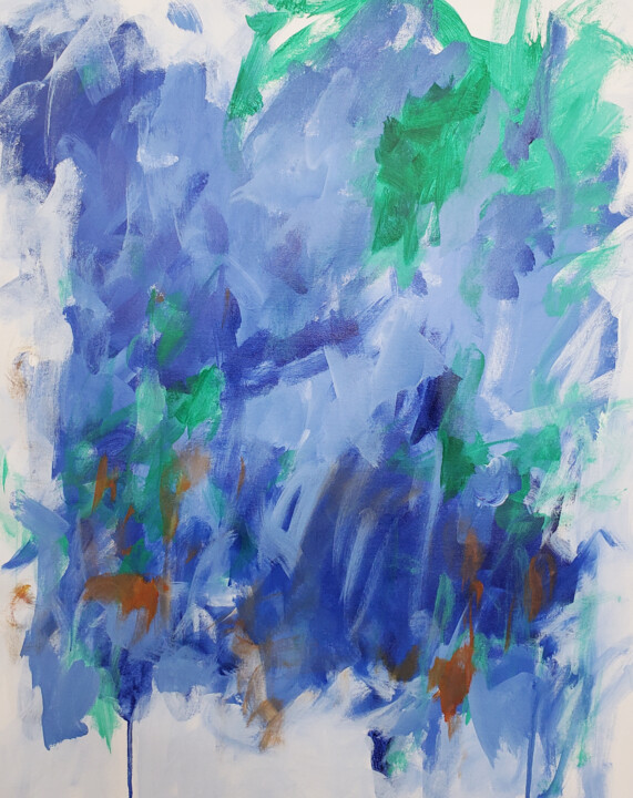 Painting titled "Finding My Way" by Joyce Fournier, Original Artwork, Acrylic Mounted on Wood Stretcher frame