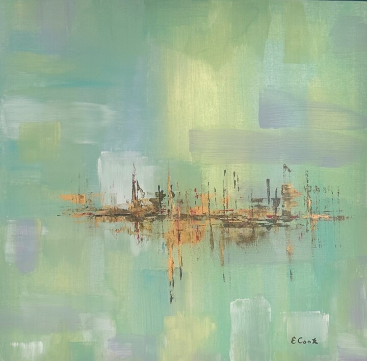Painting titled "Unconventional Skyl…" by Elisa Cook Benbassat Bassat, Original Artwork, Acrylic