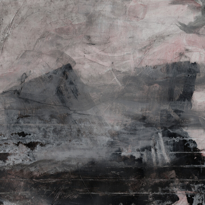 #288, acrylique sur toile, 25x25cm "noises 02" 绘画, 9.8x9.8 in