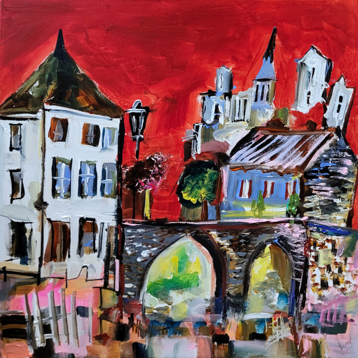 Peinture intitulée "S'émerveiller en un…" par Muriel Cayet, Œuvre d'art originale, Acrylique