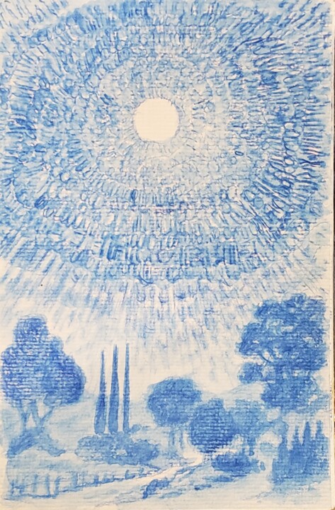 Un soleil pour Alain 图画, 5.9x3.9 in