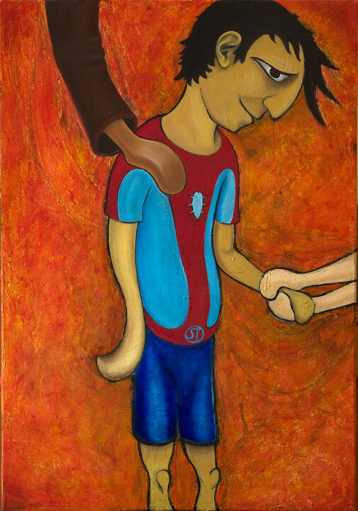 Le tisseur de liens 绘画, 27.6x19.7 in