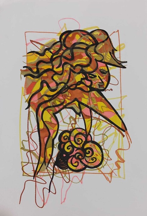 Come se fossi un fiore 绘画, 18.9x13 in