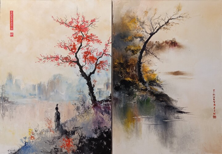 The Southeastern diptych (2 artworks) 미술작품, 27.6x39.4 in