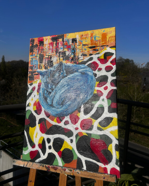 Chat divin 2 绘画, 35.4x23.6 in