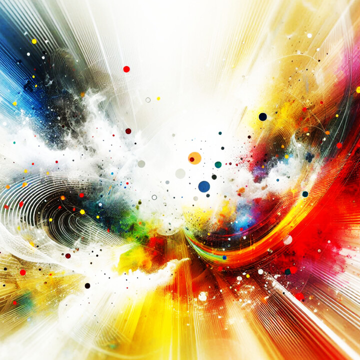 Abstract explosion of colors #54 绘画, 78.7x78.7 in
