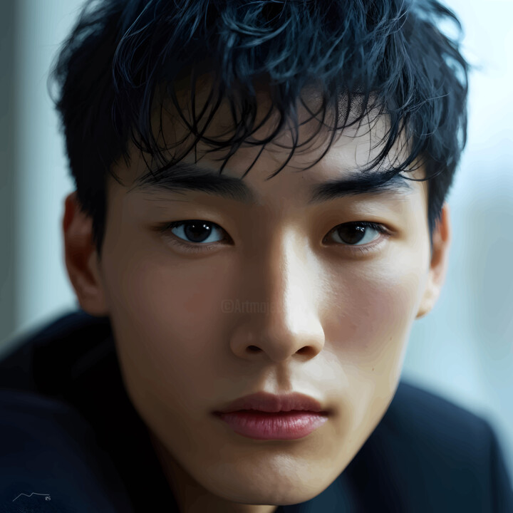 Portrait Chinese Man Serie Vector N5 数字艺术