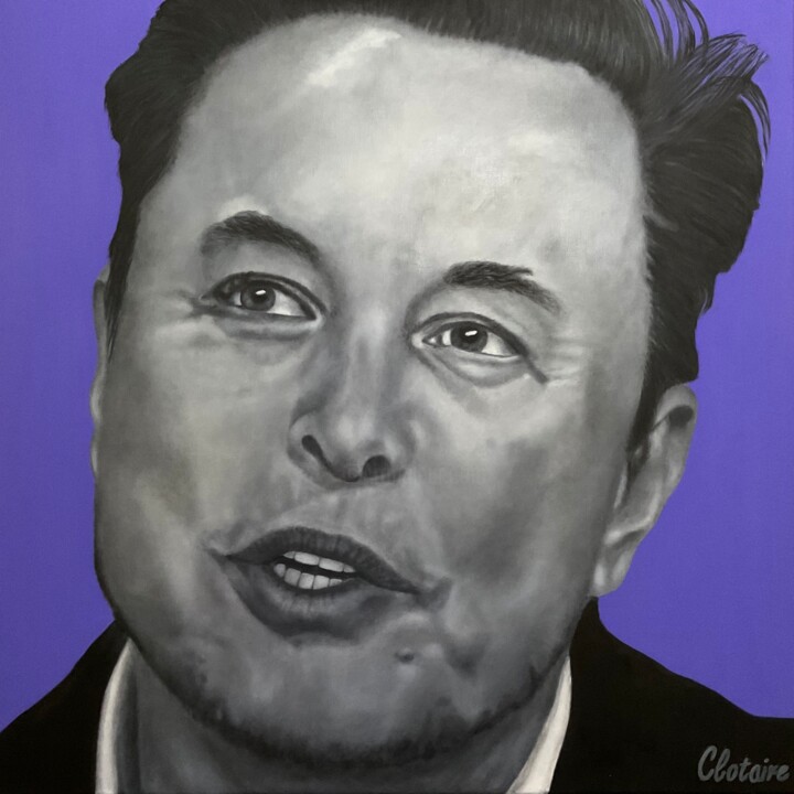 Elon Musk 绘画, 39.4x39.4 in