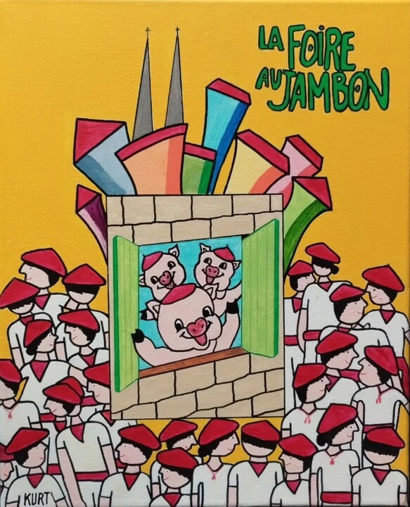 Foire au jambon - Acte 5 绘画, 15.8x11.8 in