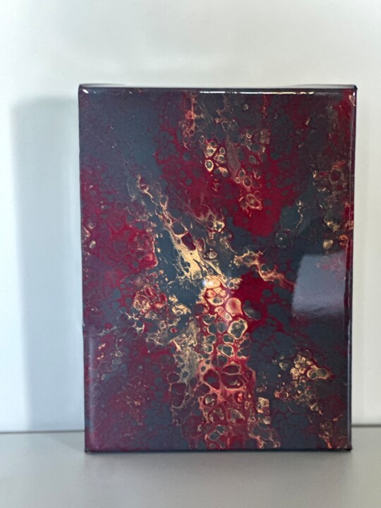 Series “Interior Candies” Kitchen fire (Resin) 绘画, 9.5x7.1 in
