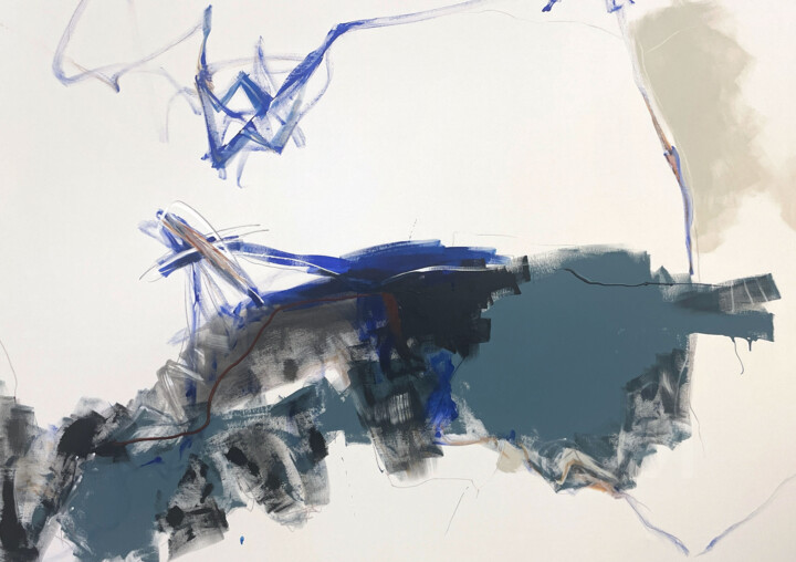 Leaning In 绘画, 47.2x66.9 in
