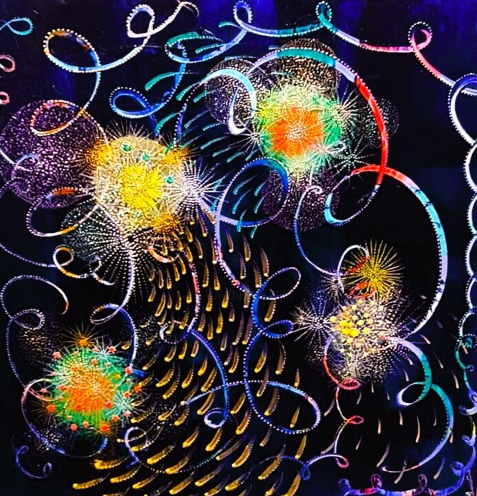 FANTASY IN THE SKY Schilderij, 39,4x39,4 in
