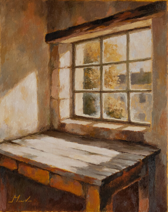 Peinture intitulée "Sunny day - view of…" par Igor Makeev, Œuvre d'art originale, Huile