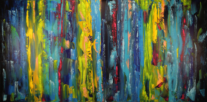 Painting titled "Parallel Worlds" by Denis Kuvayev, Original Artwork, Acrylic
